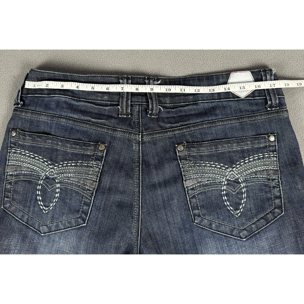 Tin Haul Jeans 34x33 Blue Bootcut Distressed Whiskered Cowgirl Western Rodeo - Picture 8 of 14